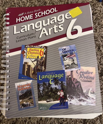 Abeka Language Arts 6 Curriculum lesson plans Copywriters 2001 Printed 2005