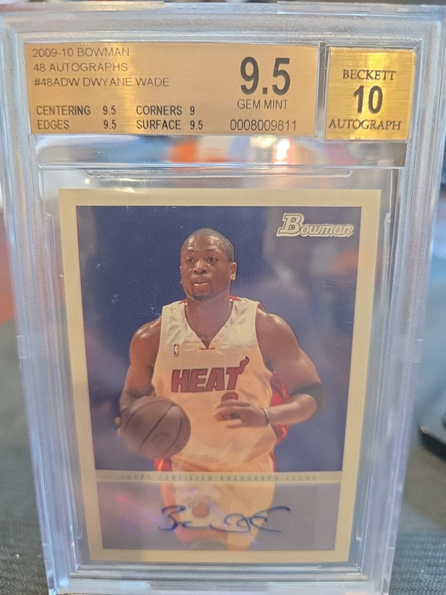 Topps Dwyane Wade Beckett Grading Services (BGS) Autographed