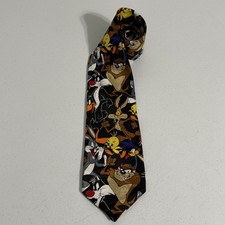 Vintage 1997 Looney Tunes Stamp Collection Neck Tie Bugs Bunny Sylvester Taz