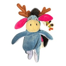 Reindeer Eeyore Winnie The Pooh Disney Store 9" Mini Bean Bag Plush