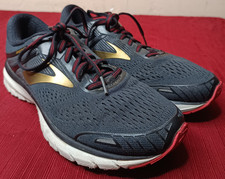 Brooks Adrenaline GTS 18 Mens Size 8.0 D Running Shoes Black/Gold/Red Sneakers