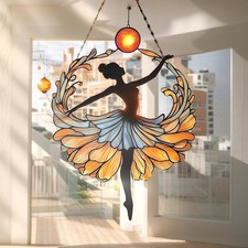 Ballerina ACRYLIC Suncatcher   Gift For Elegant Dancer Window Hanging