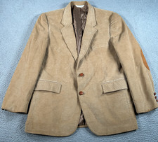 Vintage Levi's Blazer Men's 44 Beige Sport Corduroy Lined Elbow Patch USA Made
