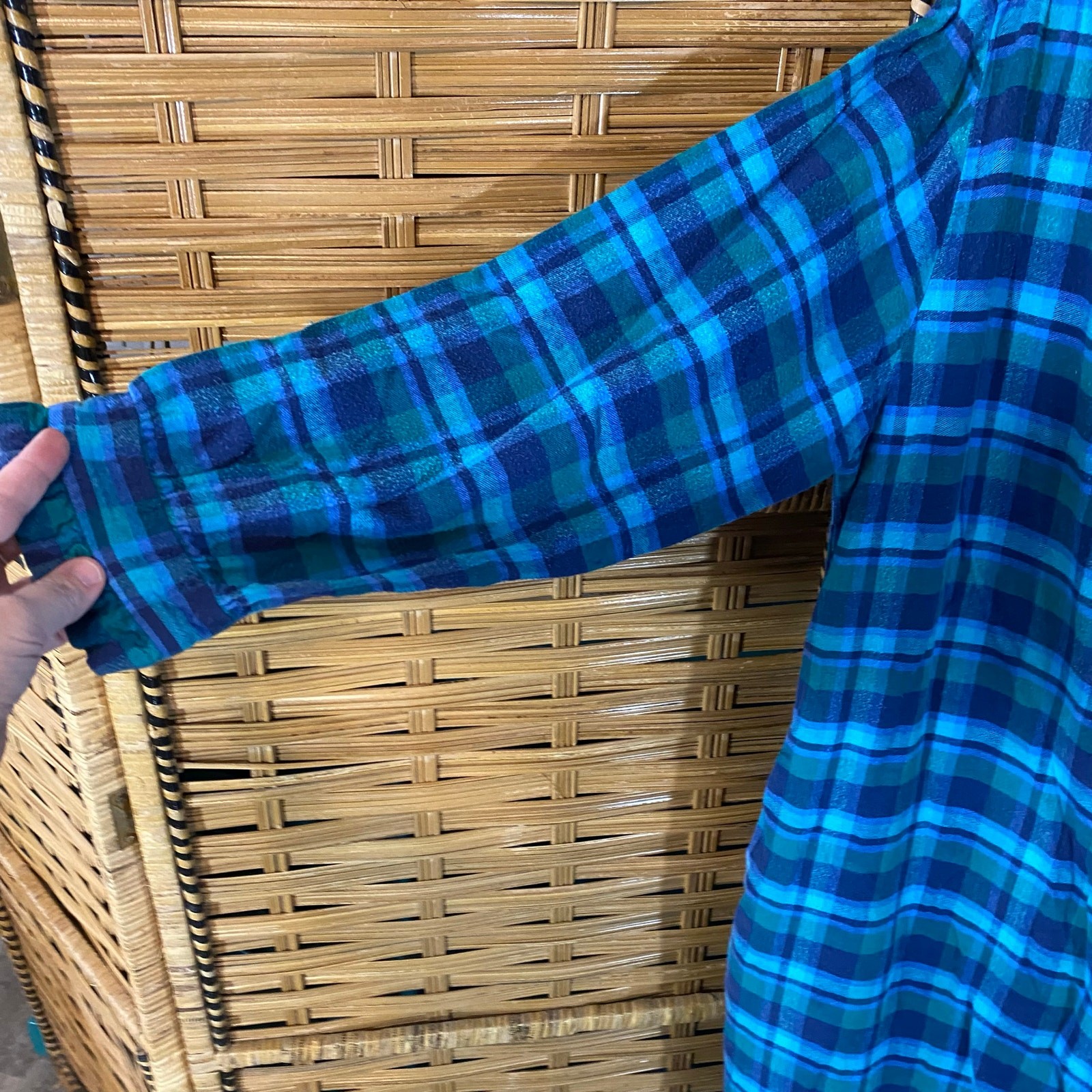 Vintage Orvis Flannel Housecoat Duster Dress Medi… - image 4