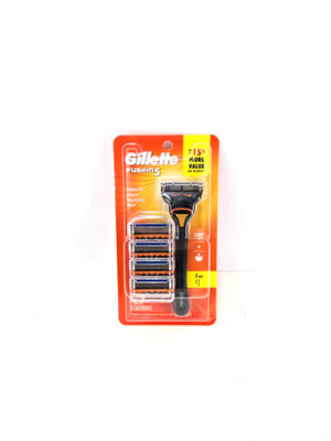 Gillette Fusion 5 Shaving Bundle 1 Razor Handle 5 Cartridges - BLACK