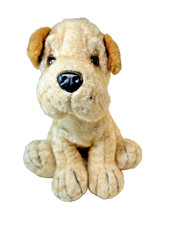 Vintage Realistic Shar-Pei /Bulldog Plush Wrinkled Puppy Dog Stuffed Animal 13"