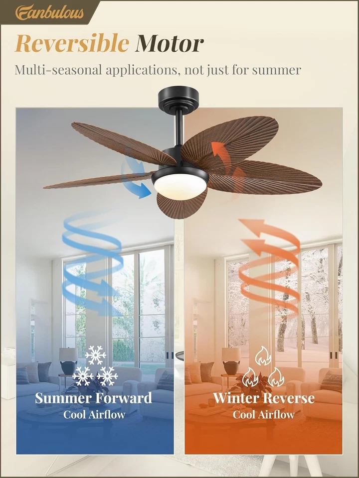 Ventilador de techo Fanbulous RGB 6 velocidades 42 pulgadas | Marrón F-JS42BN-1D01 Foto 4 de 4