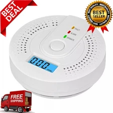 Carboṅ Monoxịde Warning Alarm Sensor LED Digital Battery PoweredCarbon Monoxide