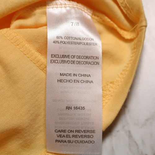 Kensie Girls Flutter Sleeve Yellow Embroidered Sleeveless Crop Top Size 7/8 - Picture 5 of 6