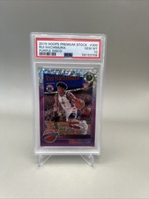 2019 NBA Hoops Premium Stock Rui Hachimura Purple Disco 300 Wizards PSA 10 