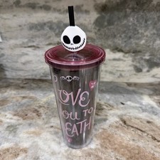 Nightmare Before Christmas Misfit Love Jack & Sally Tumbler New Hearts