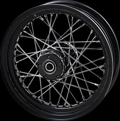 Drag Black 40 Spoke 16x3.00 Rr Wheel Assembly for Harley Road King Custom 04-07