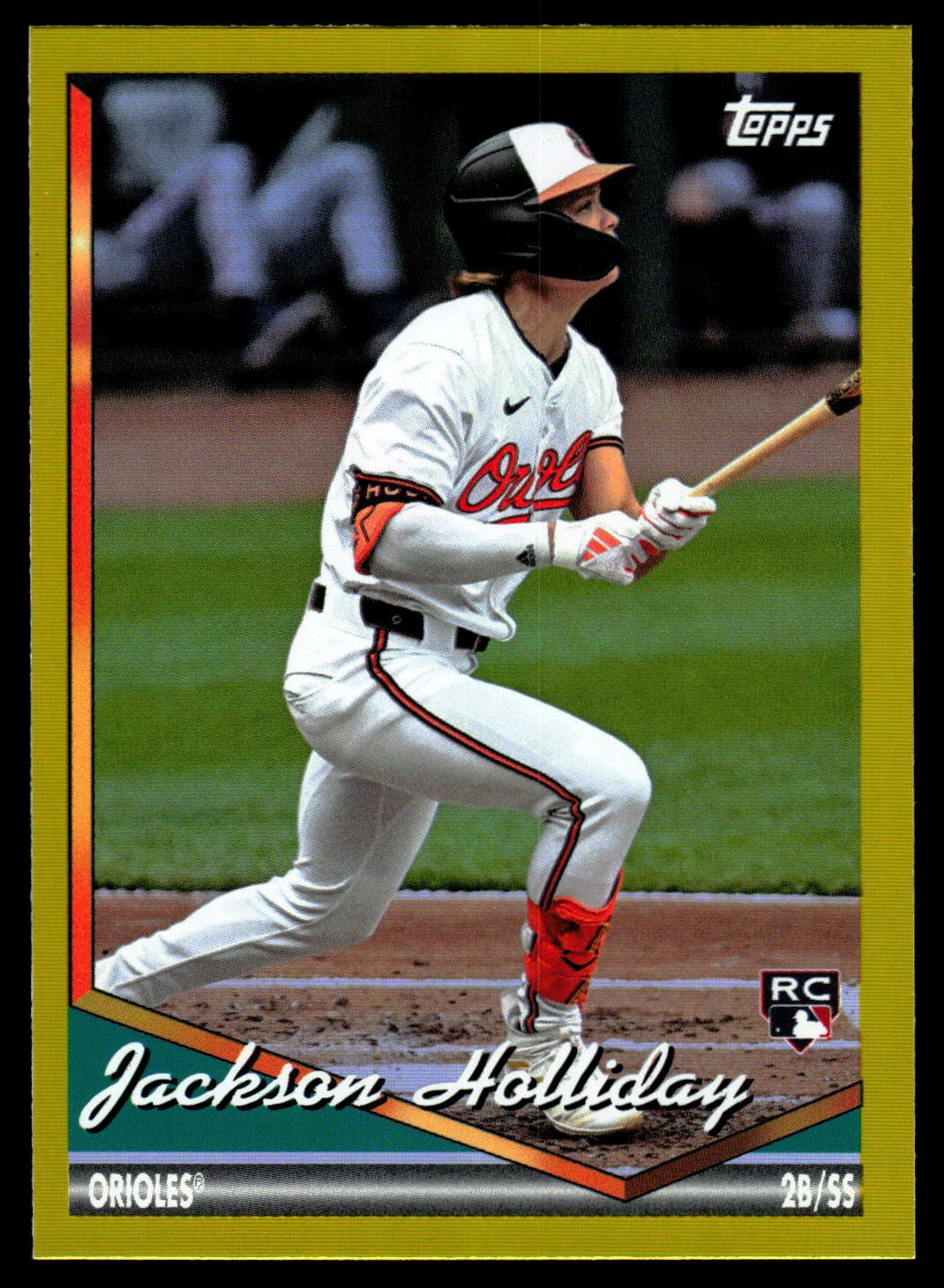 2024 Topps Archives #293 Jackson Holliday Yellow Foilboard Baltimore Orioles
