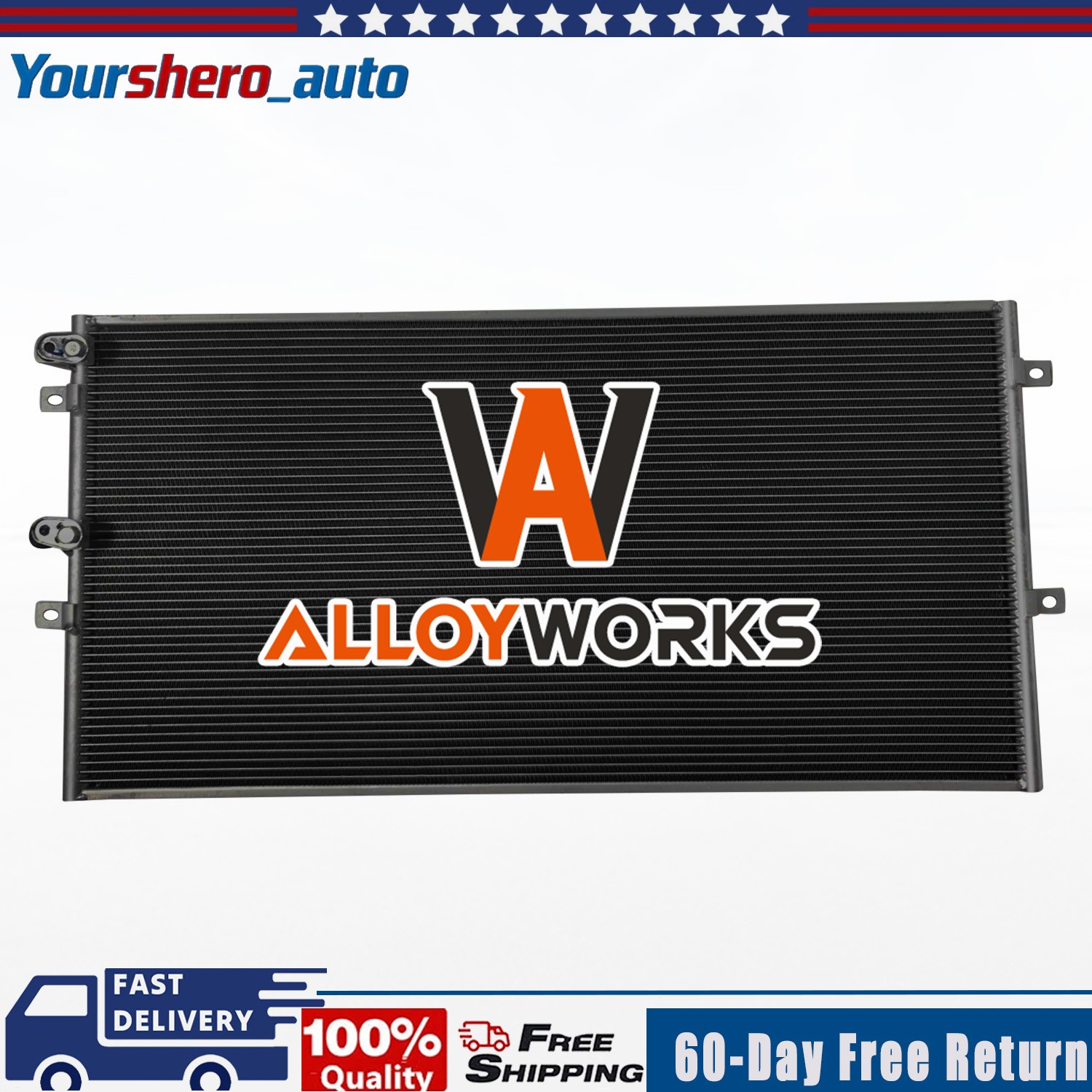 AC Condenser for 04-14 Bentley Continental Gt Gtc Flying Spur 6.0L W12 Black