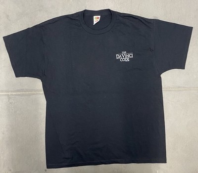 Vintage The Da Vinci Code Mona Lisa T-Shirt Black Size XL Movie Promo 2006