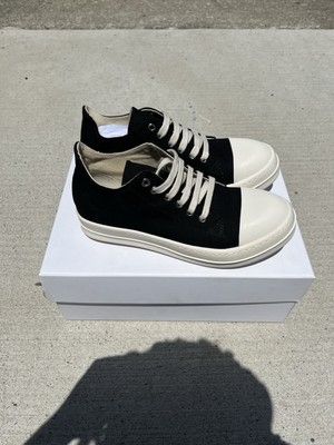 Rick Owen's Ramones DRKSHDW Men's Canvas Low Top Sneakers