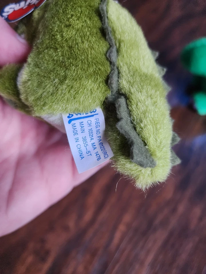 PUFFKINS by Swibco Dino Dinosaur Lot Set, 1997 1998 Albert & Pickles, Plush Toys - Image 4 of 4