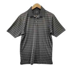 C9 by Champion Golf Shirt Mens Small Brown White Stripe Polyester
