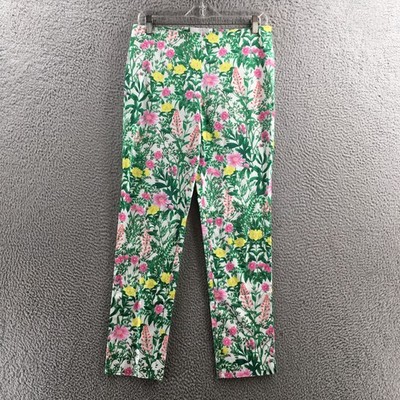 RSVP by Talbots Ankle Pants Womens 4 Multicolor Floral Print Cotton Blend Casual
