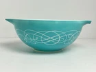 Pyrex Promotional Turquoise Scroll Cinderella Mixing Bowl  #443 (2-1/2 quart)