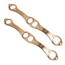 SBC Header Gaskets Set Reusable Oval Port Copper Exhaust Manifold Gaskets