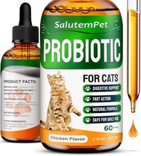 Probiotics for Cats - Digestive Support, Colic, Upset Stomach, Diarrhea, Gas