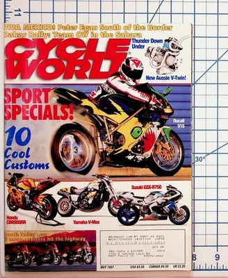 Cycle World Magazine May 1997 Ducati 916 Custom Sport Specials Motorcycle - Image 1 of 2