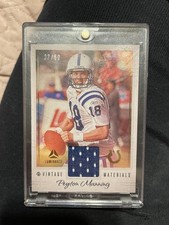 2023 Panini Luminance “Gold” /50 Vintage Materials Peyton Manning Patch #VM-8
