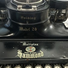 Hammond Multiplex Folding Typewriter Model 26 1920 Very Rare & Very Nice Cond thumbnail