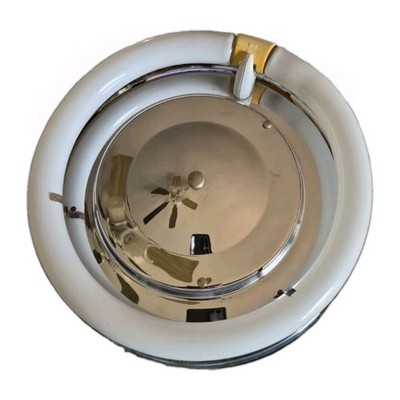 VTG Fluer-O-Ray 12'' 32W Fluorescent Circline Light Fixture Chrome Extra Bulbs