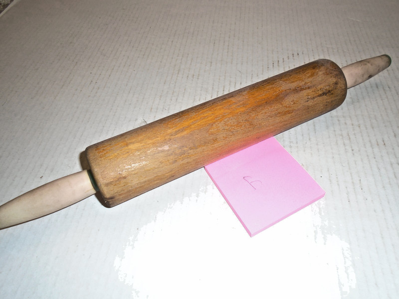 Vintage 17″ Wooden Rolling Pin — Solid Wood — Rustic Farmhouse Kitchen Bakeware