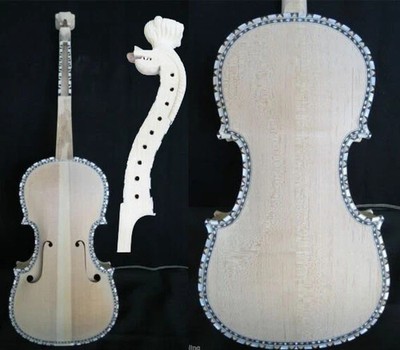 Deluxe Unfinished Norwegian fiddle, 4*5 strings 4/4 Violin Handanger Fiddle