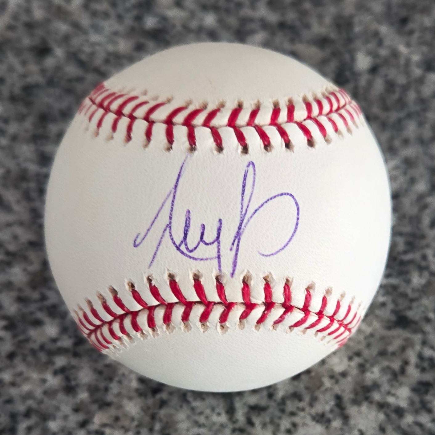 AUTOGRAPH Rey Sanchez Chicago Cubs MLB Ball