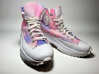 RARE- Converse Run Star Hike High Storm Pink Purple White  Women's Size 8