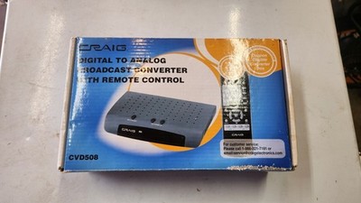 Craig Digital To Analog Broadcast Converter Box W/ Remote CVD508 
