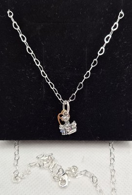 Sterling Silber 925 Halskette Anhänger Charm Kätzchen bestes Geschenk für sie Weihnachten