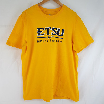 ETSU East Tennessee State University Nike Cotton T Shirt Yellow Size XL