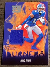 2024 Panini Absolute Jalin Hyatt #AB-JHT Burners Jersey Relic! N.Y. Giants!