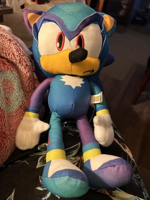 Shadow BLUE Gradient Sonic The Hedgehog 12  + Knuckles 8  Plush Licensed Sega