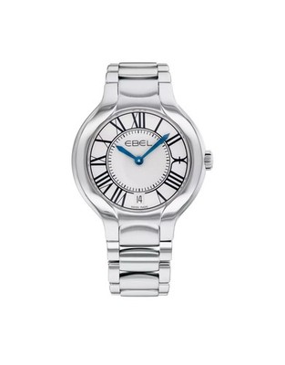 Brand New Ebel  Beluga Silver Dial 36mm Stainless Steel Ladies Watch 1216070