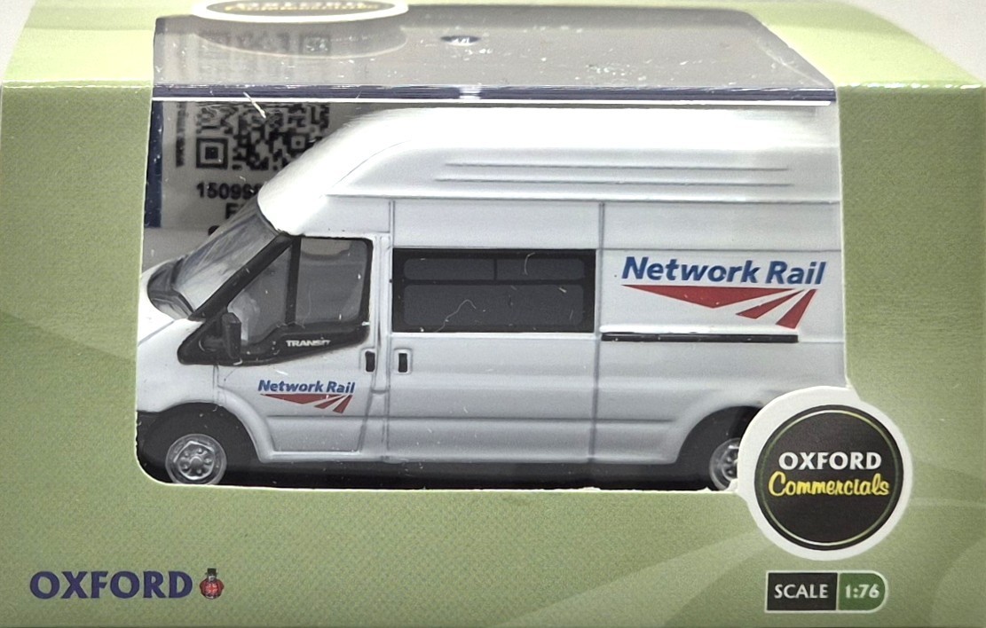 Oxford Diecast 76FT005 Ford Transit LWB High Roof Panel Van - Network Rail
