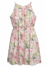 Ophelia Roe Floral Sleeveless Dress 3XL Tropical Print Elastic Waist Plus Size
