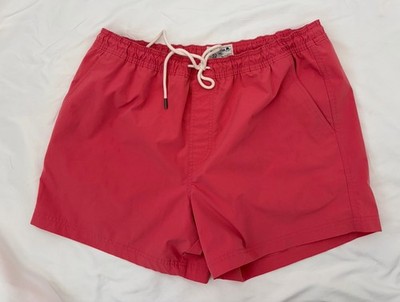 American Eagle Coral Red XL Swim Trunks Shorts With Drawstring