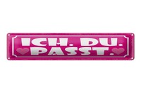 Blechschild Spruch 46X10 Cm Ich Du Passt Schild