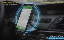 2x Magnetic Phone Holder Strong Magnet Car Mobile Phone Mount Easy Stand UK