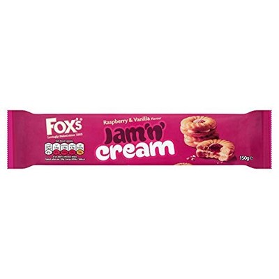 Fox's Jam 'n' Cream Raspberry & Vanilla 150g (Pack of 6)