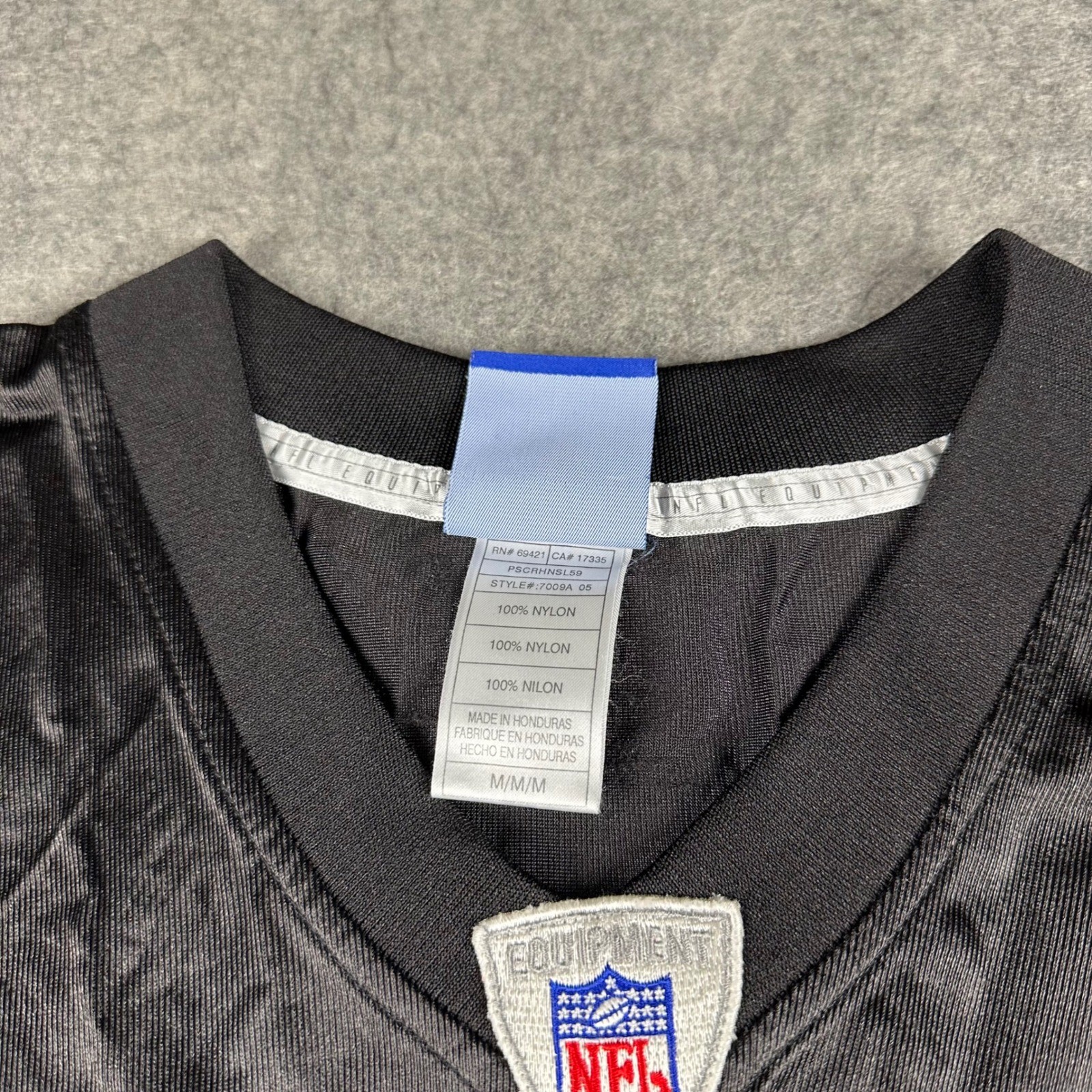 Reebok On Field Oakland Raiders Randy Moss 18 NFL Jersey Black Mens Medium Rare thumbnail 8
