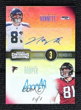 2016 Panini Contenders Platinum Dual 1/1 Austin Hooper Nick Vannett #11 Auto 5e4