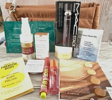 Lot 12 Pc ULTA BEAUTY High-End Skincare Beauty Sample Lot w/ Cosmetic Bag Mac