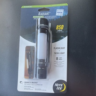 Nite Ize Radiant Rechargeable Flashlight Task Light 850 Lumens Magnetic 8 Modes